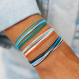 Starain 16Pcs Colorful String Bracelets for Women Beach Handmade Waterproof Braided Rope Bracelets Set Adjustable