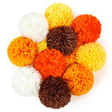 Gemscream 50 Pcs 3 Inch Christmas Yarn Pom Poms for Crafts Large Fuzzy Pompoms Big Pom Balls for DIY Hats Xmas Thanksgiving Fall