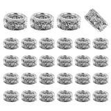 uxcell 40 Pcs 10mm Large Hole Rhinestone Beads, European Spacer Bead, Rondelle Loose Charm Beads for DIY Jewelry Making Bracelet