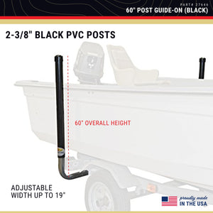 Ce Smith Trailer Pvc Boxed Post Guide-On, Black, 60''- Replacement Parts And Accessories For Your Ski Boat, Fishing Boat Or Sail