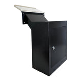 Plugsharge ThroughTheWall Drop Box with Rainproof Cover | Heavy Duty Through Wall Mailbox with 10Inch Adjustable Chute | Rain