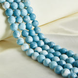 45pcs 8mm Natural Larimar Beads Gemstone Beads Round Loose Beads for Jewelry Making