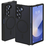 ORETECH Magnetic Case Compatible with Samsung Galaxy Z Fold 6 Case, Translucent Back Non-Slip Hard PC Shockproof Bumper Protecti