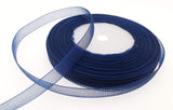 Dxeud Sheer Organza Ribbon (Dark Blue, 1/2 x 50 Yards)