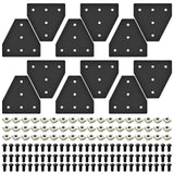 Seekliny 12pcs 3030 Extrusion T Plate Joining Corner Brackets Connector T Slot Hardware 3030 V Slot Aluminum Extrusion Accessori