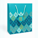 Designer Paper Gift Bag Geometric Glitter Pattern with White Rope Handle for Birthday & Festive Use (Medium)|| (Set of 5).