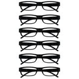 OPULIZE ACE Reading Glasses for Women Men, Lightweight Comfortable Narrow Rectangular Frame with Spring Hinges, Scratch Resistan