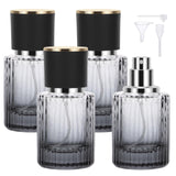 Segbeauty 1oz Perfume Spray Bottle, 30ml Empty Fine Mist Cologne Glass Bottle, Pack of 4 Large Travel Refillable Perfume Dispens