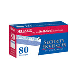 BAZIC Security Self Seal Envelope 3 5/8 x 6 1/2 #6, No Window Tint Pattern Mailing Envelopes, Peel & Seal (80/Pack), 1Pack