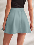 Wedani Women'S & Girl'S Solid High Waist Flared Skater Short Mini Skirt (28 Grey),Grey,M,Polyester,A-Line,