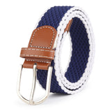 Zoro Woven Fabric Stretchable Belt For Men & Women (Navy Blue Scb35)