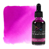 Artfinity Liquid Watercolor Paint 30 ml Bottle, Brilliant Red Violet - Vibrant Dye-Based Liquid Watercolor w/Glass Pipette, Fast