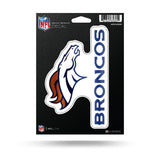 Rico Industries NFL Denver Broncos Die Cut Metallic Sticker