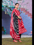 Gosriki Women'S Cotton Blend Straight Printed Kurta With Pant & Dupatta (Mayavi Red-Nrw-Gs_L_Red_Large),Red,,B0CCL4B39V
