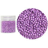 Bala&Fillic Purple Color 4mm Glass Seed Beads About 1400pcs in Box 6/0 Glass Craft Seed Beads for Jewelry Making (Purple)