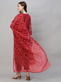 Gosriki Women'S Cotton Blend Straight Embroidered Kurta With Pant & Dupatta (Doremi-Red-Nw-Gs_L_Pink_Large),Red,,B0CQD2B4Q7