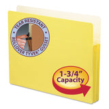 Smead 73223 1 3/4Inch Exp Colored File Pocket Straight Tab Letter Yellow