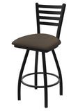 XL 410 Jackie 36 Swivel Extra Tall Bar Stool with Black Wrinkle Finish and Canter Earth Seat