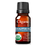 Cliganic USDA Organic Eucalyptus Essential Oil, 100% Pure | Natural Aromatherapy Oil for Diffuser Steam Distilled | NonGMO Veri