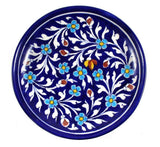 Potterywalaz Ceramic Handmade Decorated Pottery Wall Hanging Art Plate for Home (8 Inches, MultiColoured)(PLATEPWP121)