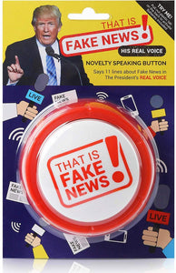 Donald Trump Fake News Button - 11 Fake News Quotes In Real Voice - Talking Gag Gift Desk Item - Gag Accessories Gifts for Men a