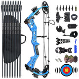PANDARUS Compound Bow Set 15-45lbs for Pull Beginner and Teens Right Handed Adjustable 18-29 Draw Length, 320 FPS Speed, Hunting