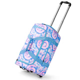 Choco Mocha Girls Tie Dye Suitcase with Wheels Kids Blue Rolling Duffle Bag for Camping Teen Girls Toddler Luggage Bag for Trave