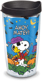 Tervis Peanuts - Pirate Made in USA Double Walled Insulated Tumbler Travel Cup Keeps Drinks Cold & Hot, 16oz, Clear