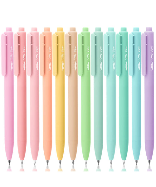 Mr. Pen- Retractable Gel Pens for Journaling, 12 Pack, Assorted Color ...