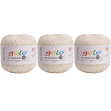 golo 3 Balls Crochet Thread Size 10 Crochet Yarn for Hand Knitting 802