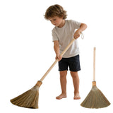 Healeved Natural Corn Whisk Broom Handmade Vietnamese Traditional Sweeping Broom with Handle Detachable Soft Bristles Floor Clea