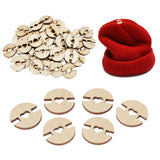 100pcs Pom Poms Buttons for Hats, Handmade Wooden Buttons Removable Love Button Faux Fur Hat Pom Pom Holder Keepers Fastener for