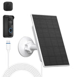 FUTUREZEN 2W Solar Panel for Blink Video Doorbell 1nd Gen & Blink Outdoor Camera 4th Gen, USB-C Solar Charger with Charging Moun