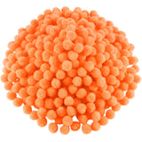 Blulu 500 Pcs 0.5 Inch Polypropylene Pompoms for Craft Making, Small Pom Poms Balls Art and Craft DIY Decorations(Orange)