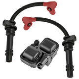 Caltric Spark Plug Wires With Ignition Coil Compatible with Polaris RZR XP 4 1000 2014-2023 / RZR XP 1000 2014-2023 / RZR Trail 