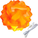 Lightingsky DIY IQ Jigsaw Puzzle Lamp Shade Ceiling Pendant Lampshade Kit with 15 Feet Hanging Cord (Orange, M-10 inch)