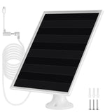 Solar Panel for Ring Camera, 6W Solar Panel with Ring Stick Up Plug & USB-C Port for Ring Outdoor Camera & Spotlight Cam Series,