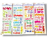 Caru Craft 4 Sheets Sparkle And Shine With Our Multicolored Gitter Sticker/Cuttings/Puffy 3D Number Alphabet Perfect For Craft