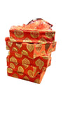 Vayu Art & Crafts Decorated Square Net Hamper Gift Basket, Diwali Gift Hamper, Festival Gift Hamper Tray, Decorated Gift Hamper