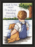Janlynn Mini Cross Stitch Kit 5X7Precious Blessing (14 Count), Multicolor