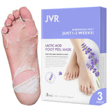 Foot Peel Mask - 3 Pairs - Exfoliating Peeling Callus Remover, Repairs Cracked Heels & Dead, Dry Skin, for Smoother and Softer F
