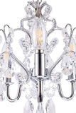 Elegant Lighting Ld5019D9 Karter 3 Light 9-1/2 Wide Taper Candle Chandelier, Polished Black
