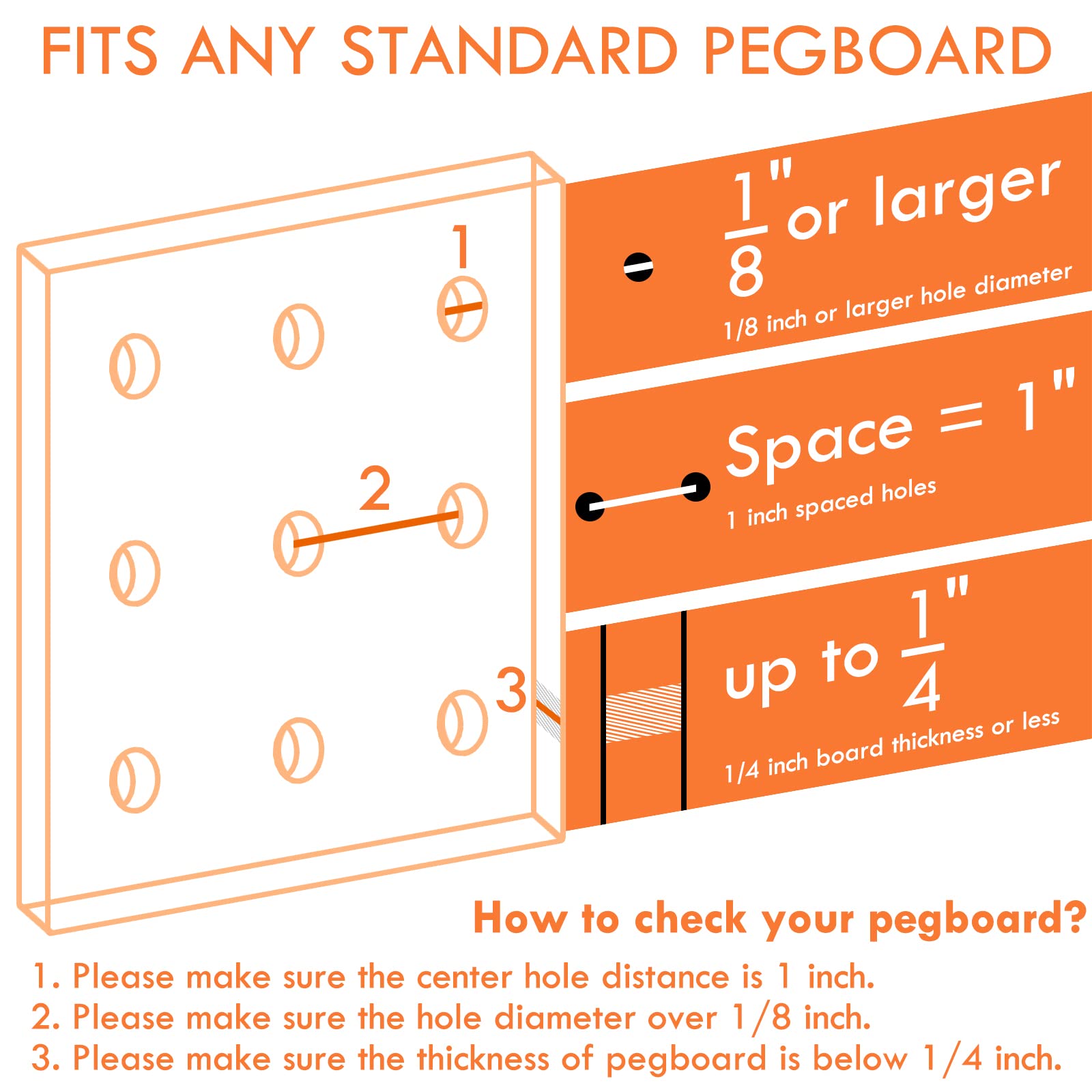 G.CORE Pegboard Hooks Accessories - 30pcs 4inch Metal Peg Board Tool Hangers, Fits 1/8 1/4 Pegs Slots, Pegboard Wall Organizer S