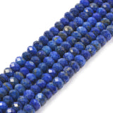 6mm Natural Lapis Lazuli Faceted Rondelle Loose Beads 16 Inch