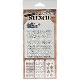 Stampers Anonymous MTS018 Tim Holtz Mini Layered Stencil 3/PkgSet #18