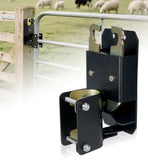 Toplamper 2 Way Farm Gate Latch, Heavy-Duty Fence Gate Latch with Self-Locking Nut, Black Livestock Gate Latch Compatible with H