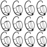 MANCHAP 12 Pack 15 Inch Black Wig Hanger, Plastic Hanging Wig Head Stand for Multiple Wigs and Hats