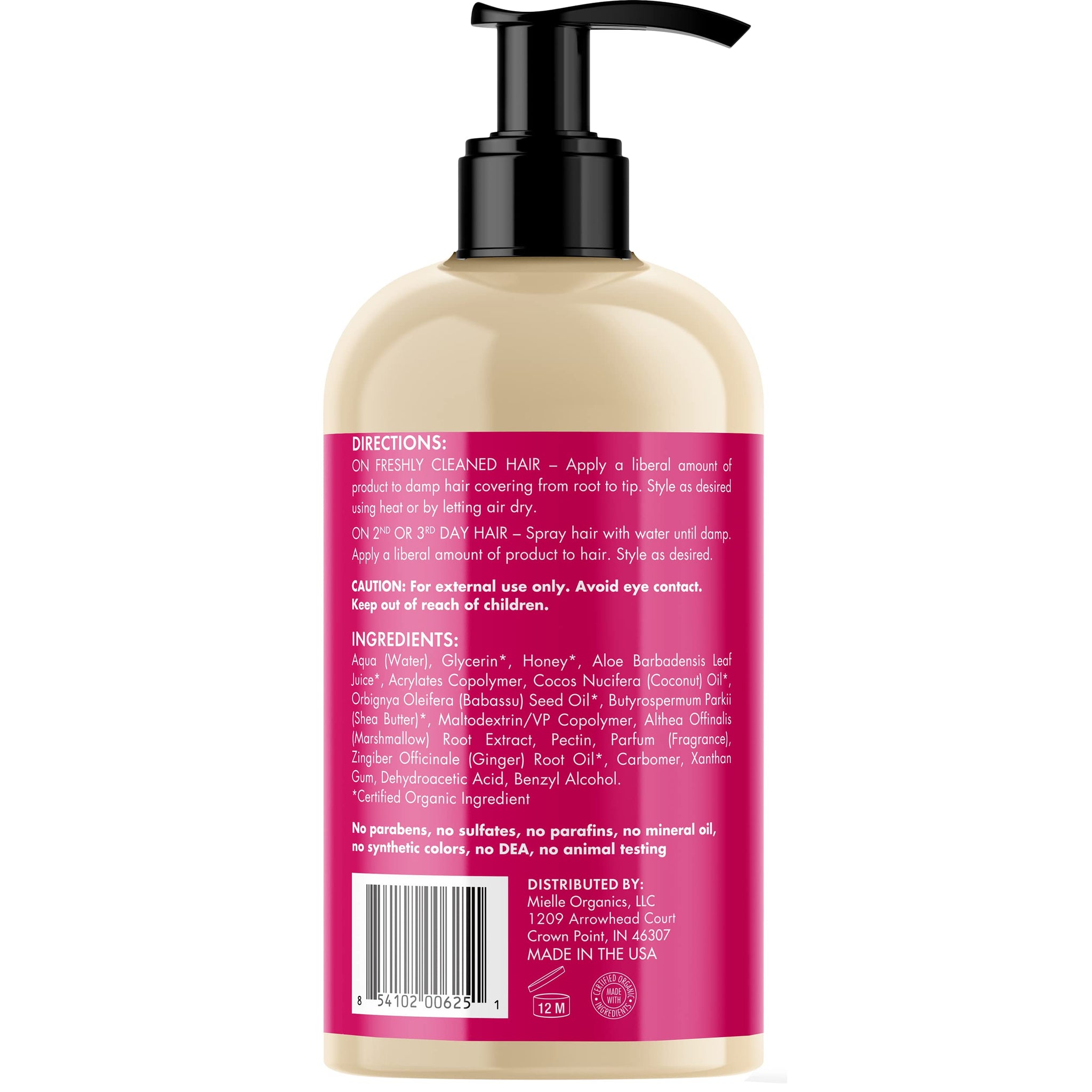 Mielle Organics Honey & Ginger Styling Gel for Enhanced Curl Definition and Moisture Retaining with Aloe for Dry, Curly, Thick,