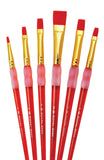 Royal BRUSHBK604 Big Kids Choice Deluxe Shader Synthetic Paint Brush Set, Assorted Size, Orange, Set of 6