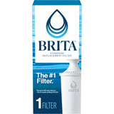 Brita Standard Water Filter, BPAFree, Replaces 1,800 Plastic Water Bottles a Year, Lasts Two Months or 40 Gallons, Includes 1 F